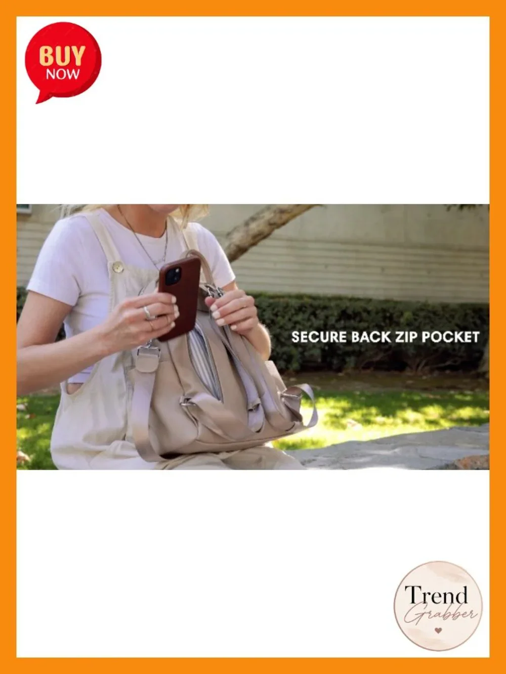 Convertible Canvas Backpack Purse for Women with Pockets Adjustable Straps